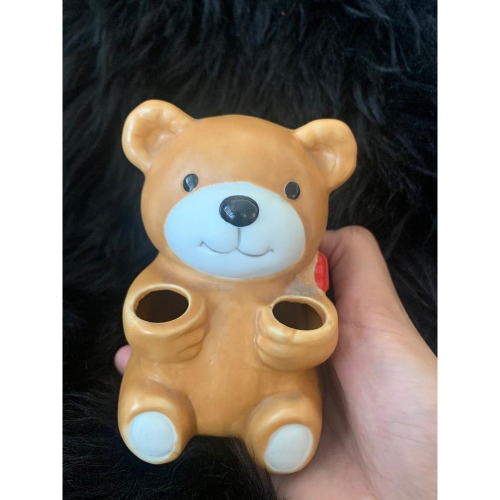 Japan brown Teddy Bear toothbrush Holder
